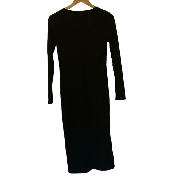 NWT Dynamite dress. Size Medium. Black ribbed fabric. - Picture 3 of 11